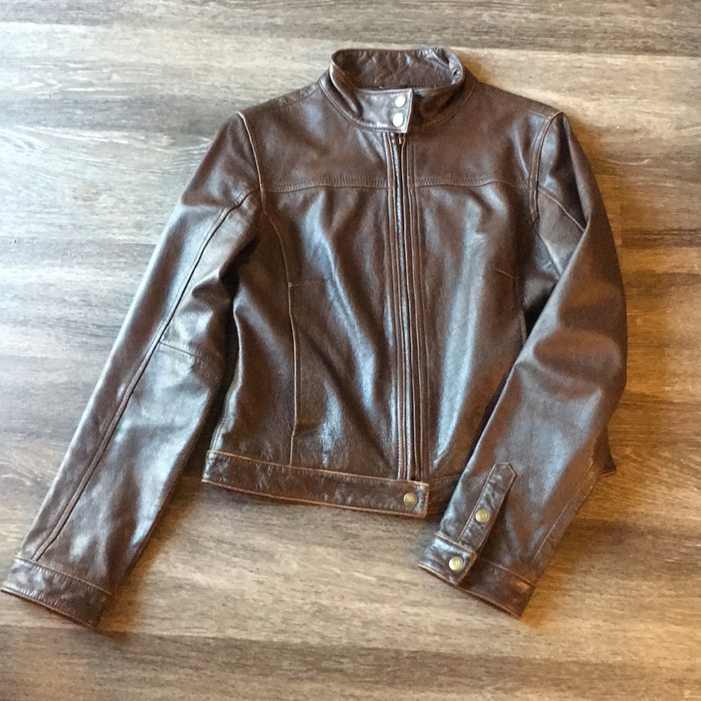 American Eagle Brown Leather Jacket